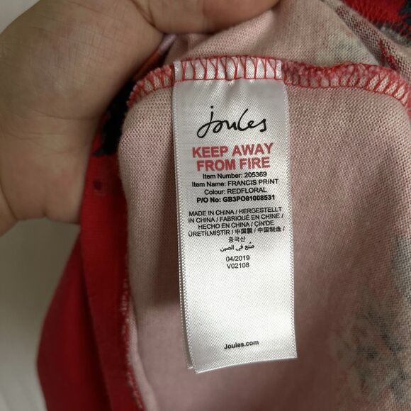 Joules dress Short Sleeve Red with front pockets Size 4 - Picture 8 of 8